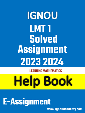 IGNOU LMT 1 Solved Assignment 2023 2024